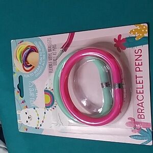 Bracelet Pens, Pink and Teal